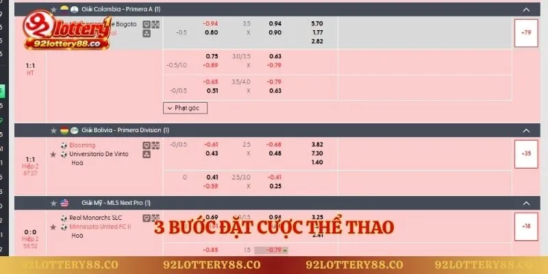 3 bước đặt cược thể thao