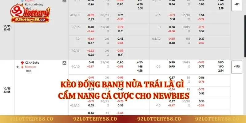 Kèo Đồng Banh Nửa Trái Là Gì - Cẩm Nang Cá Cược Cho Newbies