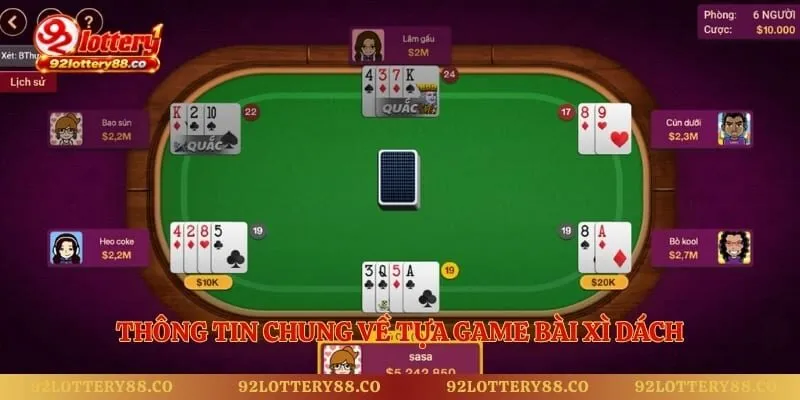 Thông tin chung về tựa game bài xì dách